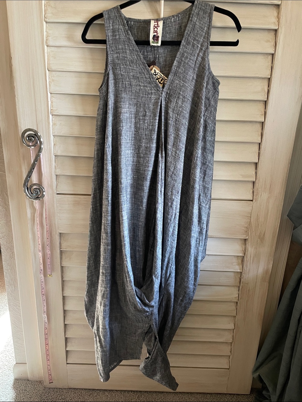 NWT Artka- Sleeveless Asymmetrical Gray Draped Women's Dress Sz8